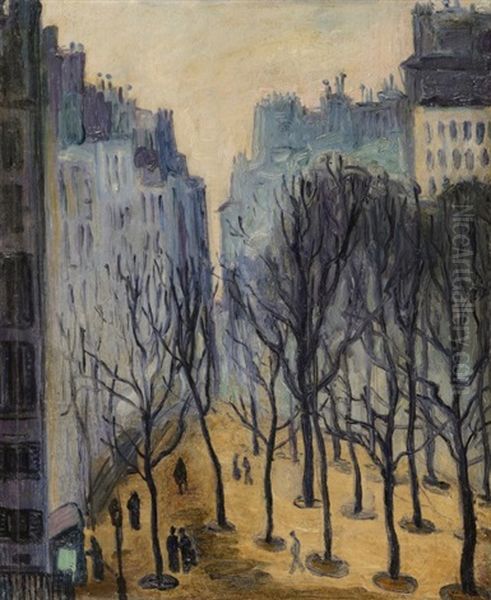 Place Dauphine A Paris Oil Painting by Jean Peske