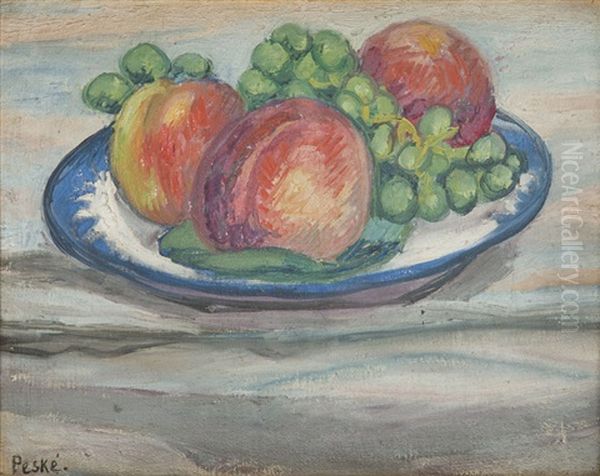 Still Life With Fruits Oil Painting by Jean Peske