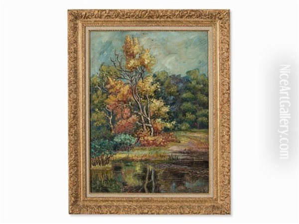 Autumn Landscape Oil Painting by Jean Peske