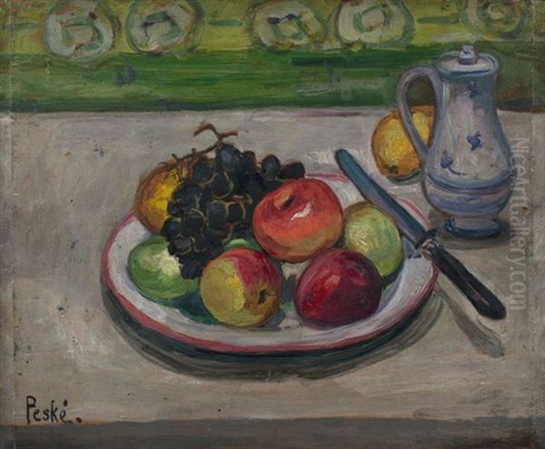 Nature Morte Aux Fruits Oil Painting by Jean Peske