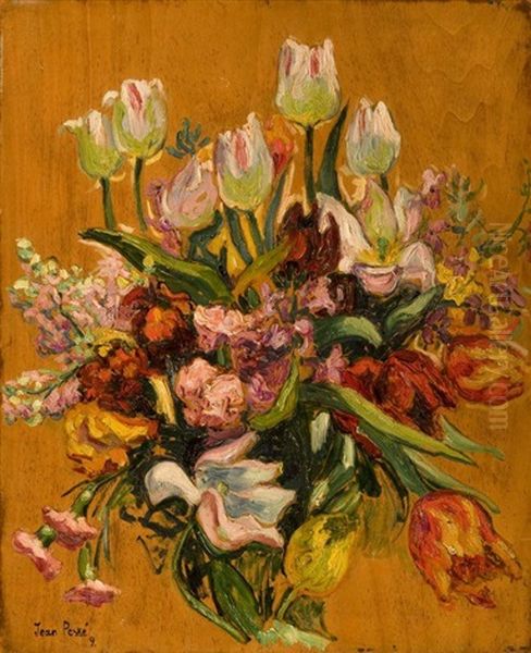 Bouquet Of Flowers Oil Painting by Jean Peske