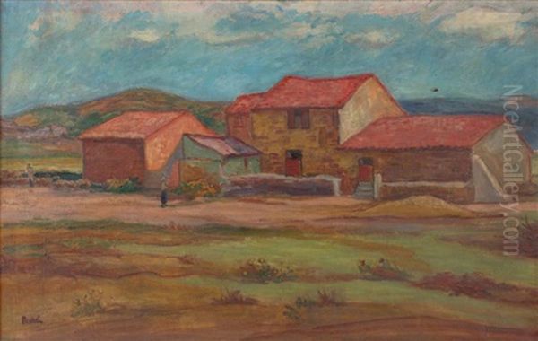 Bergerie Pres Du Lavandou, Var Oil Painting by Jean Peske