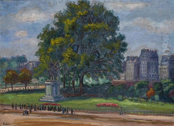 View From 39 Boulevard St. Jacques, Paris Oil Painting by Jean Peske