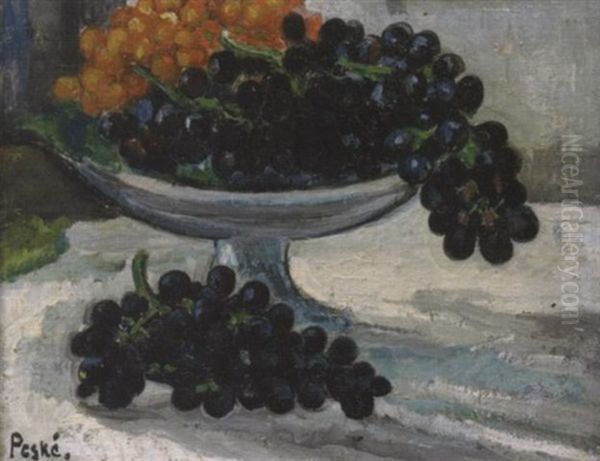 Raisins Et Coupe Oil Painting by Jean Peske