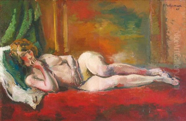 Nu Sur Le Sofa Oil Painting by Vladimir Boberman