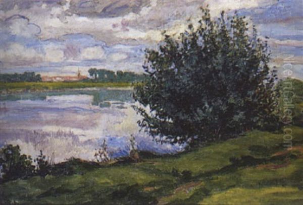 Bord De Fleuve Oil Painting by Jean Peske