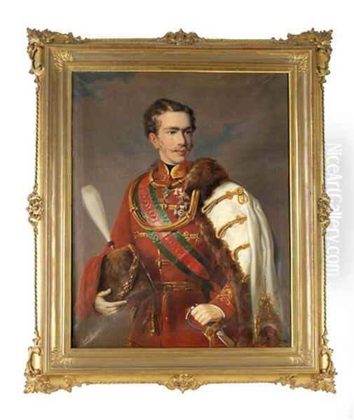 Kaiser Franz Josef I. Von Osterreich Oil Painting by Ede Pesky