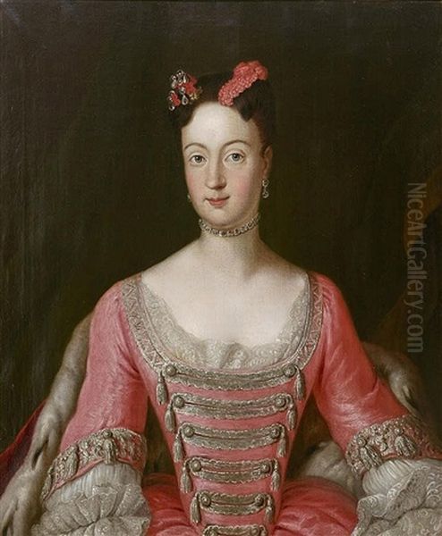 Princess Sophie Friederike Wilhelmine Von Preusen, Since 1731 Margravine Von Brandenburg-bayreuth (possibly In Collaboration With Workshop) Oil Painting by Antoine Pesne