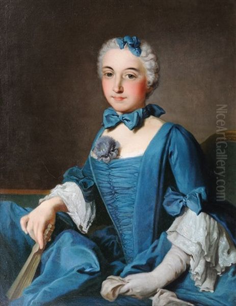 Likeness Of A Lady Oil Painting by Antoine Pesne