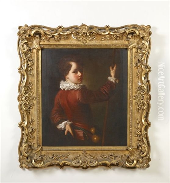 Portrait Of A Boy Oil Painting by Antoine Pesne