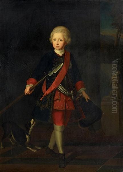 Portrat Friedrich Des Grosen Als Kind Oil Painting by Antoine Pesne