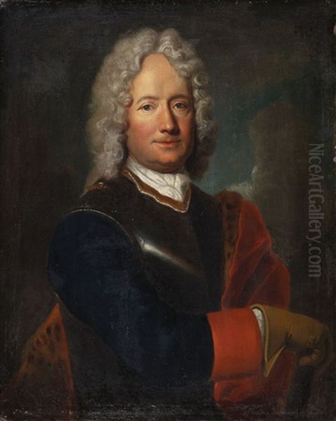 Bildnis Eines Regimentschefs Oil Painting by Antoine Pesne