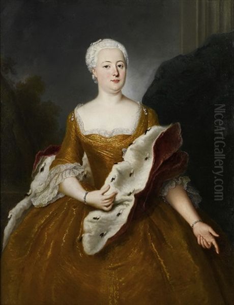 Portrat Der Furstin Gisela Agnes Von Anhalt-dessau Oil Painting by Antoine Pesne