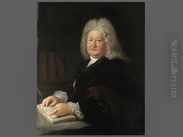 Portrait Des Gelehrten Mathurin Veyssiere De La Croze Oil Painting by Antoine Pesne