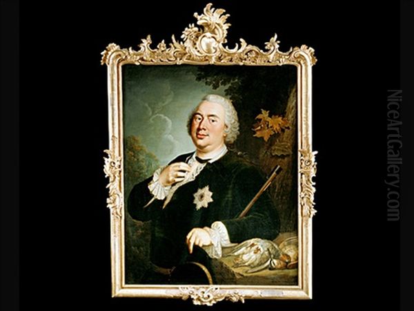 Portrait Des Grafen Gotter Oil Painting by Antoine Pesne