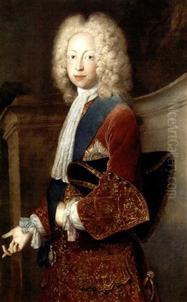 Portrait Of Frederick, Prince Of Wales Oil Painting by Antoine Pesne