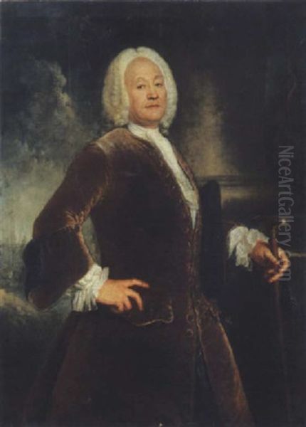 Portrait D'henry Voguell Oil Painting by Antoine Pesne