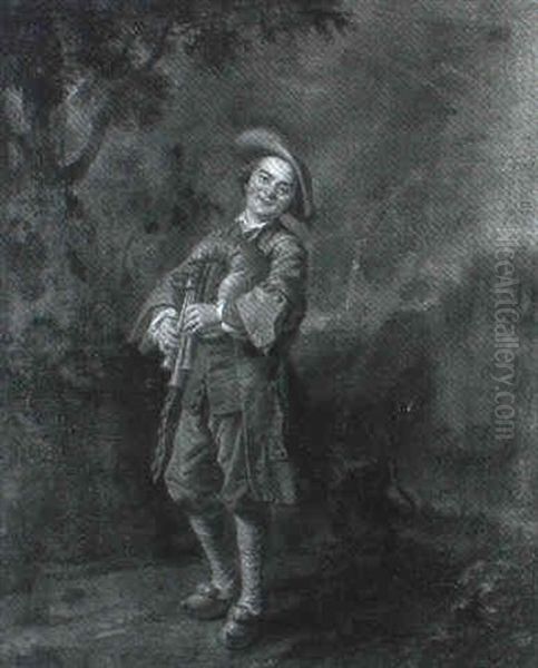 Joueur De Cornemuse Oil Painting by Antoine Pesne