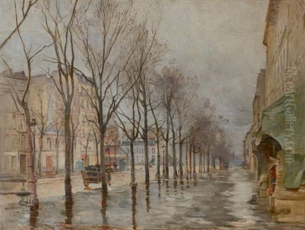 Rue De Paris Oil Painting by Axel Peter