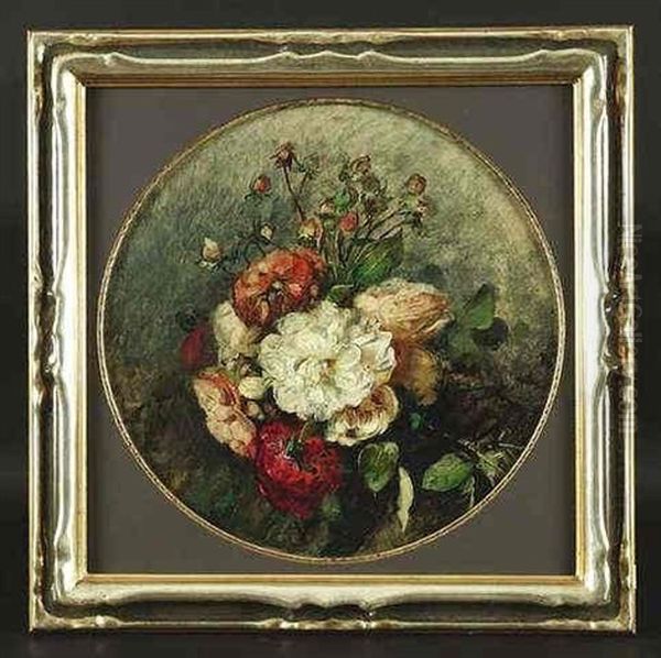 Stilleben Mit Rosen Oil Painting by Anna Peters