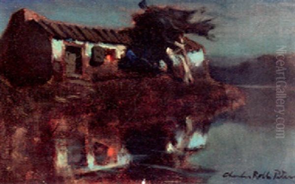 Casa Castro, Nocturne Oil Painting by Charles Rollo Peters