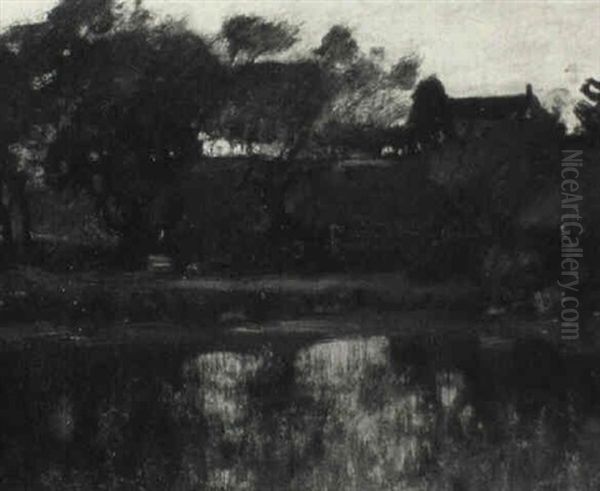 Twilight By The Pond by Charles Rollo Peters