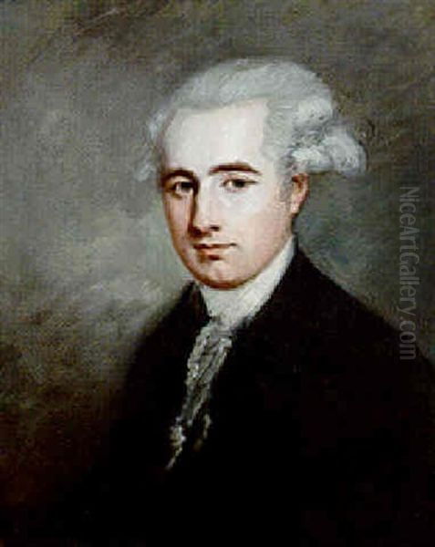 Hervey Redmond, 2nd Viscount Montmorres, In A Dark Suit Oil Painting by Rev. Matthew William Peters