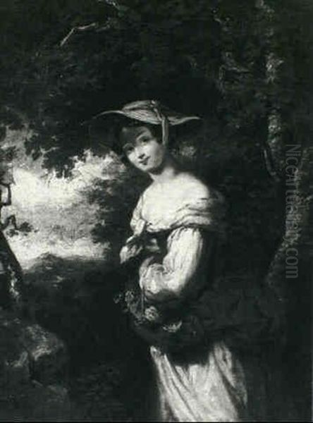 Portrait Of A Young Lady Oil Painting by Rev. Matthew William Peters