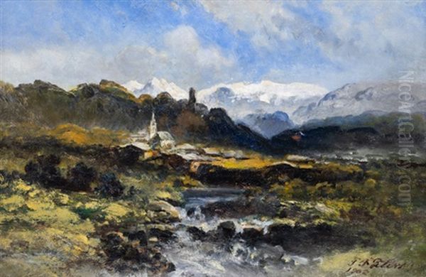 Vorgebirgslandschaft Mit Einem Dorf Auf Einer Anhohe Oil Painting by Pieter Francis Peters