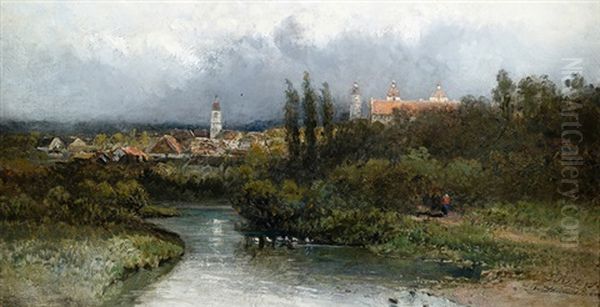 Sontheim An Der Brenz Oil Painting by Pieter Francis Peters