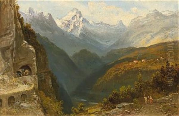 Finstermurz In Tyrol, August 1887 Oil Painting by Pieter Francis Peters