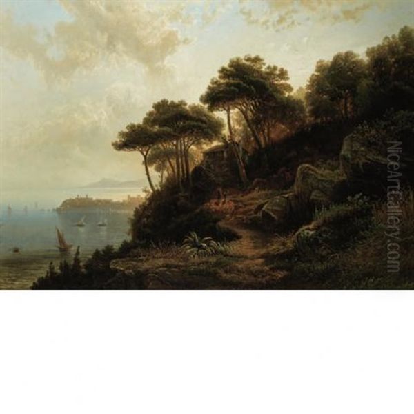 Excursion In Monaco Oil Painting by Pieter Francis Peters