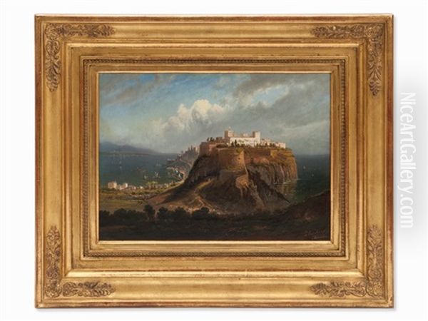 View On Monaco Oil Painting by Pieter Francis Peters