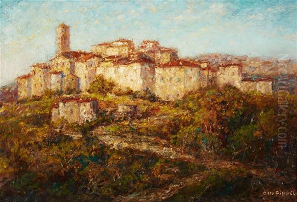 View Of An Italian Village (pitigliano, Tusca Oil Painting by Pieter Francis Peters