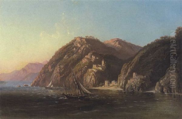 Kustenlandschaft Bei Nizza Oil Painting by Pieter Francis Peters