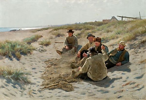 Fiskare Fran Skagen Oil Painting by Wilhelm Otto Peters