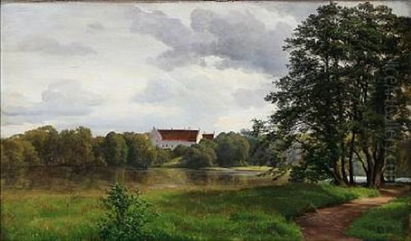 Studie Fra Gisselfelt Oil Painting by Edvard Frederik Petersen