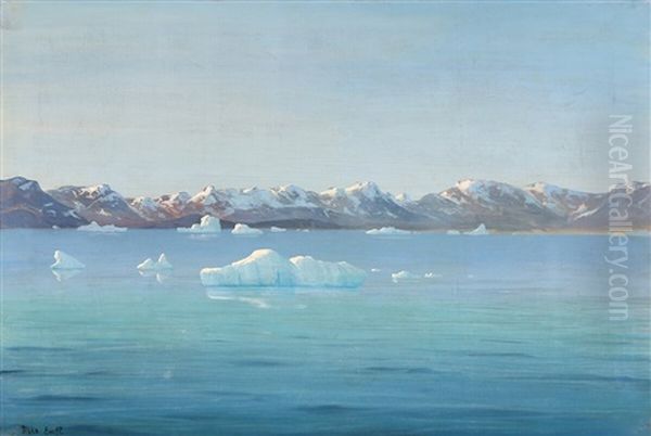 View From The Disko Bay, Greenland Oil Painting by Emanuel A. Petersen