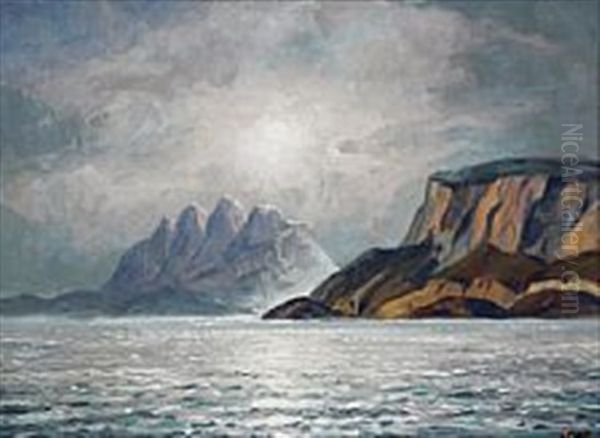 View From Greenland Oil Painting by Emanuel A. Petersen