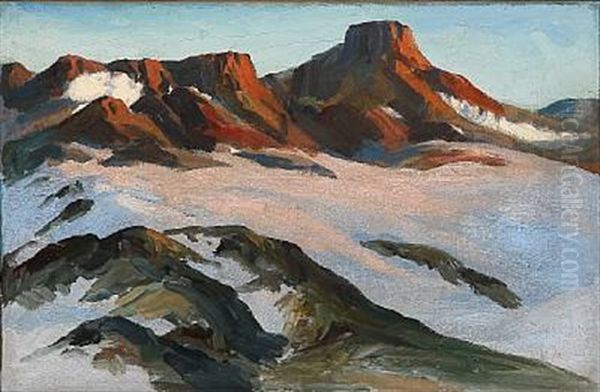 View From Greenland Oil Painting by Emanuel A. Petersen