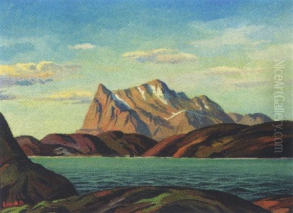 Gronlandsk Kystparti Oil Painting by Emanuel A. Petersen