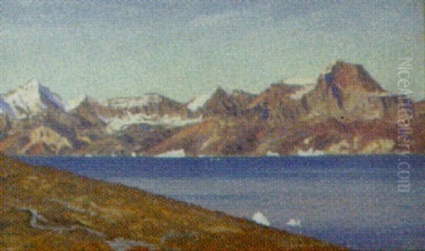 Ata Valgattet, Grondland Oil Painting by Emanuel A. Petersen