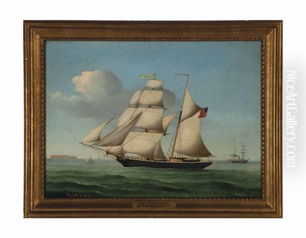 The Sailship Constance Oil Painting by Heinrich Andreas Sophus Petersen