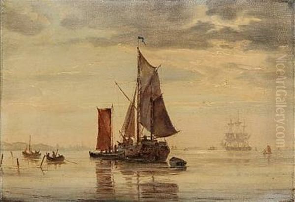 Seascape Oil Painting by Johann Erik Christian Petersen