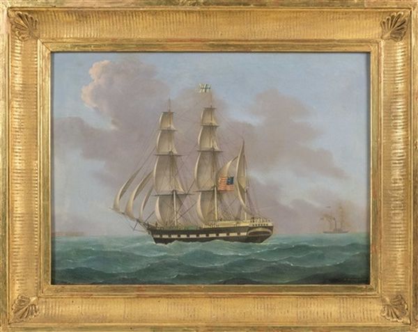 The Barque Jane E. Williams Of New York Oil Painting by Lorenz Petersen