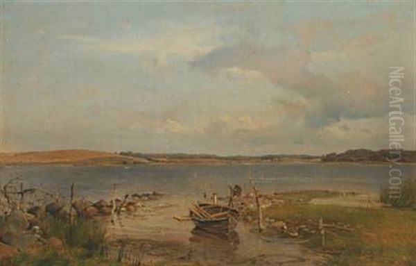 Boserup So Ved Issefjord Oil Painting by Vilhelm Peter Carl Petersen