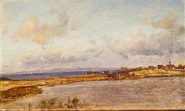 Udsigt Over Hornbaek By Og Kullen Oil Painting by Vilhelm Peter Carl Petersen