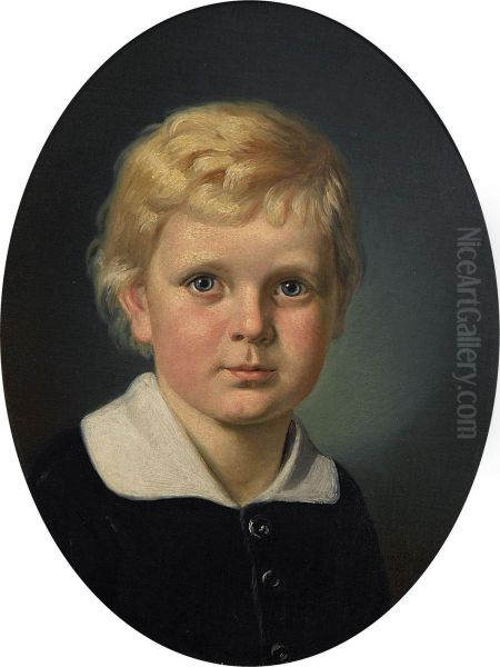 Knabenportrait Oil Painting by Adolf Boch