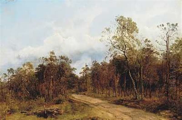 Strandvejen Gennem Hornbaek Plantage Oil Painting by Vilhelm Peter Carl Petersen