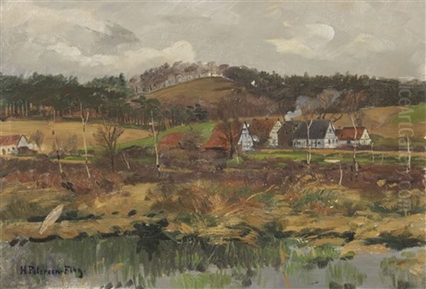 Bergischer Vorfruhling Oil Painting by Heinrich Petersen-Flensburg